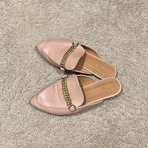 Creamy pink mules size 6. Worn less than 3 times.